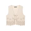 Z Wholesale Transfronterizo Aliexpress Chal Bordado con Escote en V Decorado con Lazo Cortado Estilo Europeo y Americano para Mujer 6318044