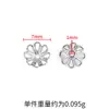 Tampinha de flor de aço inoxidável porta-pérolas, acessórios de tampinha de flor dourada galvanizada a vácuo, peça separadora de miçangas para joias DIY, porta-pingente