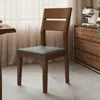 Mesa y sillas de comedor nórdicas para casas pequeñas, sillas de comedor de cuero con respaldo, sillas de comedor de madera maciza modernas minimalistas para hotel y cafetería
