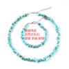 Collar de Turquesa Orquídea Natural Irregular Transfronterizo Europeo y Americano Cadena para Clavícula de Mujer Collar de Grava Simple Todo-partido
