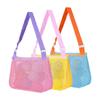 Bolsa de juguete para niños, bolsa de viaje para playa, bolsa de almacenamiento hueca, bolsa de playa transparente, bolsa de hombro, se puede agregar logo