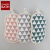 Toalla de baño triangular de color natural, esponja de cacahuete, guantes para frotar, serie rayón, bola de baño