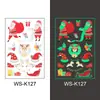 Nuevas Pegatinas de Tatuaje Luminosas de Regalo de Navidad para Niños Dibujos Animados Copo de Nieve Tatuaje Facial Impermeables y Resistentes al Sudor Pegatinas Luminosas
