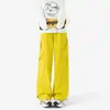 Calça casual softshell à prova de três elementos para homens e mulheres, estilo dopamina de outono, calça de trabalho de perna reta solta multicolorida para atividades ao ar livre para mulheres