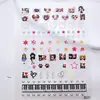 Pegatinas para Manicura Estilo Chica Caliente Retro con Relieve 5D Muñeco de Dibujos Animados Dulce Corazón de Lazo 3D Pegatinas Guka