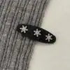 Pinza de Pelo de Lana Estilo Coreano para Otoño e Invierno con Pedrería Brillante y Diseño de Copo de Nieve, Pinza para Flequillo, Pinza para Cabello Suelto, Pinza Bb de Moda y Elegante