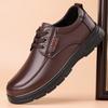 Zapatos de Negocios Casual para Hombre de Piel Genuina, Zapatos con Cordones de Moda para Hombre Nuevos 2026, Piel de Vaca de Primera Capa, Zapatos de Padre para Hombres de Mediana Edad y Mayores