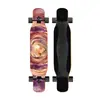 Prancha longa de 46 polegadas prancha profissional cor areia iniciante scooter de quatro rodas dupla curvada masculino e feminino escova de rua prancha de dança de rua