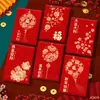 2026 Ano do Cavalo Envelopes Vermelhos Novo Criativo Glitter Fosco High-End Bolsas de Pacote Vermelho para Ano Novo e Festival da Primavera Atacado