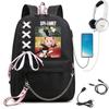 Nueva mochila escolar de anime para estudiantes, adolescentes y niñas, con temática de espías y juegos de rol.