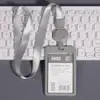 Porta-Crachá Retrátil com Fivela, Porta-Cartão de Refeição, Crachá de Trabalho com Cordão, Porta-Crachá de Trabalho para Funcionários, Crachá Escolar para Estudantes, Crachá de Trabalho do Campus