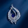 Broche de Lujo Fénix Danzante Nueve Días Broche de Alta Gama para Mujer Exquisito Cristal Fénix Corsage Diseño Nicho Sentido Pin Accesorios para Abrigo