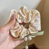 Goma de Pelo Oversize de Zhao Lusi para Mujer, Lazo de Pelo Retro de Gama Alta para Otoño e Invierno, Cuerda para el Pelo Floral de Estilo Perezoso