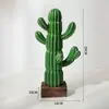 Estilo Escandinavo Creativo Cactus de Resina Maceta Adornos Sala de Estar Dormitorio Plantas Planta Verde Falsa Decoración Muebles