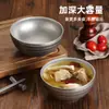 Tigela de Arroz de Aço Inoxidável Retrô, Tigela de Kimchi, Tigela Antiga para Sopa, Tigela Rosqueada, Tigela Pequena para Crianças, Tigela para Macarrão, Tigela para Molho de Hot Pot