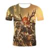 Camiseta juvenil de manga corta con cuello redondo y estampado 3D de "Explosiones de Comercio Exterior" para hombre y mujer.