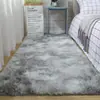 Alfombra de pelo largo degradada estilo simple para sala de estar alfombra de mesa de café alfombra de seda para mesita de noche de dormitorio alfombra para ventanal piso engrosado