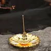 Suporte de incenso de cabaça de cobre suporte de incenso de nove furos mini criativo japonês queimador de incenso gota d'água acessórios de queimador de incenso antigo processamento de atacado