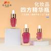 En stock 10 ml30ml botella de esencia cuadrada transparente con gotero 50ml100ml botella de aceite esencial para masaje botella líquida para el cuidado de la piel