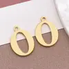 Acero Inoxidable Alta Retención de Color Capital 26 Letras Inglesas Pendientes Colgantes Colgante DIY Collar Pulsera Accesorios de Joyería