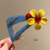 Pinza para el pelo floral extragrande para mujer, de alta gama, adecuada para cabello grueso, pinza de tiburón para la parte posterior de la cabeza, accesorio para el cabello