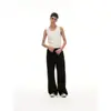 Calça de Moletom Esportiva Minimalista Estilo Japonês Ouswe com Corte Tridimensional Unissex Calça Longa Solta Reta de Perna Larga Calça Casual Rk224