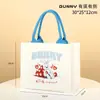 Bolsa de Lona Tote con Logo Personalizado, Bolsa Tridimensional Laminada, Bolso de Mano de Gran Capacidad, Bolsa Grande de Lona Publicitaria Personalizada