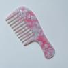 Pente de Cabelo Coreano Ins Acetato Vintage Grande com Cabo Longo, Estilo Popular para Cabelos Cacheados, Pente de Dentes Largos para Mulheres, Não Danifica o Cabelo