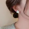 Pendientes de Flor de Perla Retro Suaves Estilo Francés para Mujer, Diseño de Nicho, Pendientes de Alta Gama, Pendientes de Moda y Versátiles al por Mayor