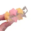Ferramenta Fofa para Prender Coque Infantil, Grampo Estilo Doce, Presilha para Rabo de Cavalo com Elementos Arco-Íris