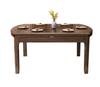 Mesa de comedor y silla de madera maciza de ébano, estilo chino Fangyuan, telescópica, plegable, para apartamentos pequeños, de doble uso, para el hogar.