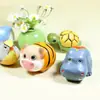 Yiming Xianyuan Hipopótamo de Madera Pintado a Mano Tortuga Animales Adornos Decoración del Hogar Festivo Regalos Creativos