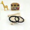 5163 Accesorios para el cabello europeos y americanos liga para el cabello banda elástica alta gruesa banda negra clásica cuerda de nylon para el cabello venta al por mayor