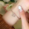 Pulsera de Plata Rota para Mujer 2024 Nuevo Diseño Nicho Lujo Ligero Personalizado Alto Sentido Campana Pulsera de Plata Rota
