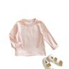 26 Nuevos Modelos de Primavera de Camisetas Interiores de Manga Larga para Niños Pequeños y Medianos, Camisetas de Algodón Fino con Cuello Redondo para Niños Estilo Primavera y Otoño