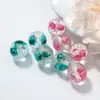 Pingente Glaciar Pó Dourado Contas de Flor Contas Redondas Contas com Furo Reto Pulseira de Resina Material para Joias DIY Acessórios