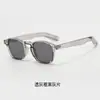 Gafas Redondas con Marco Champagne Tachonado Retro para Mujeres y Hombres, Gafas de Sol de Calle de Moda Hip-Hop, Monturas Transfronterizas de Moda