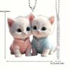Nuevo colgante 2D transfronterizo nuevo acrílico plano para dos gatitos