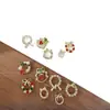 Novos Acessórios para Nail Art de Laço de Guirlanda de Natal, Liga Metálica Super Brilhante Estilo Japonês Incrustada com Diamantes e Pérolas, Decorações de Diamante para Unhas de Guirlanda