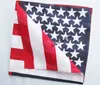 Turbante deportivo con bandera estadounidense, estampado de estrellas y rayas, de algodón, cuadrado, exclusivo para Cross Borders.