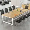 Mesa de conferência mesa longa mesa de negociação combinação de mesa e cadeira simples moderna bancada de treinamento de pessoal mesa de computador simples mesa de escritório