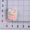 Coração de Desenho Morango Miau Criativo Feito à Mão DIY Acessórios de Cola de Creme Pequenos Acessórios de Resina Materiais para Joias Atacado