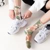 Calcetines Tie-Dye de Media Caña para Mujer, Calcetines de Algodón a la Moda para Hombre, Calcetines Altos Coloridos para Otoño e Invierno, Calcetines Deportivos, Calcetines Largos para Pareja, Estilo Ins
