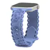 Adecuado para Apple iWatch Watch con Grabado Láser Hebilla Mariposa en Relieve Encaje Rosa en Relieve Correa de Silicona para Apple Watch