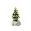 Árbol de Navidad Sólido de Vidrio Hecho a Mano Giratorio de 6.5 cm Adorno de Escena de Nieve Regalo de Navidad Decoración Creativa