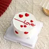 Día de San Valentín Chino Aniversario de Pareja Pastel de Confesión Decoración Corazón Amor San Valentín Ins Adorno Sencillo para Pastel