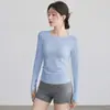 Ropa de Yoga para Mujer 2025 Otoño Nueva Deportiva Tops Ajustados Elásticos de Manga Larga para Correr Pilates Entrenamiento Fitness