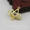 Hongxing DIY Joyería Cobre Color Oro 24K Conservación del Color Oro 10*13*3mm Accesorios de Conexión Borla Materiales Hechos a Mano B1269
