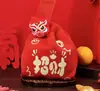 Bolsa de Tricô Envelope Vermelho de Ano Novo, Bolsa de Mão Presente de Festival da Primavera do Ano do Cavalo, Bolsa de Mão Presente de Casamento, Doce e Festiva