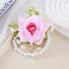 Amazon Transfronterizo Nuevo Estilo Flor de Muñeca Rosa Corsage para Damas de Honor y Hermanas Decoración de Grupo Flor de Muñeca Floral Corsage